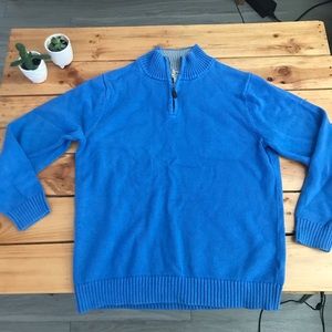 L.L. Bean Mens Cotton Sweater, Quarter-Zip